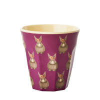 Rabbit Print Small Melamine Cup By Rice DK